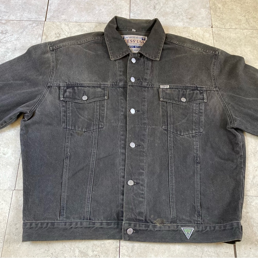 Vintage Georges Marciano Guess Jean Jacket Classic Cut G.M. American Cut - Picture 2 of 12